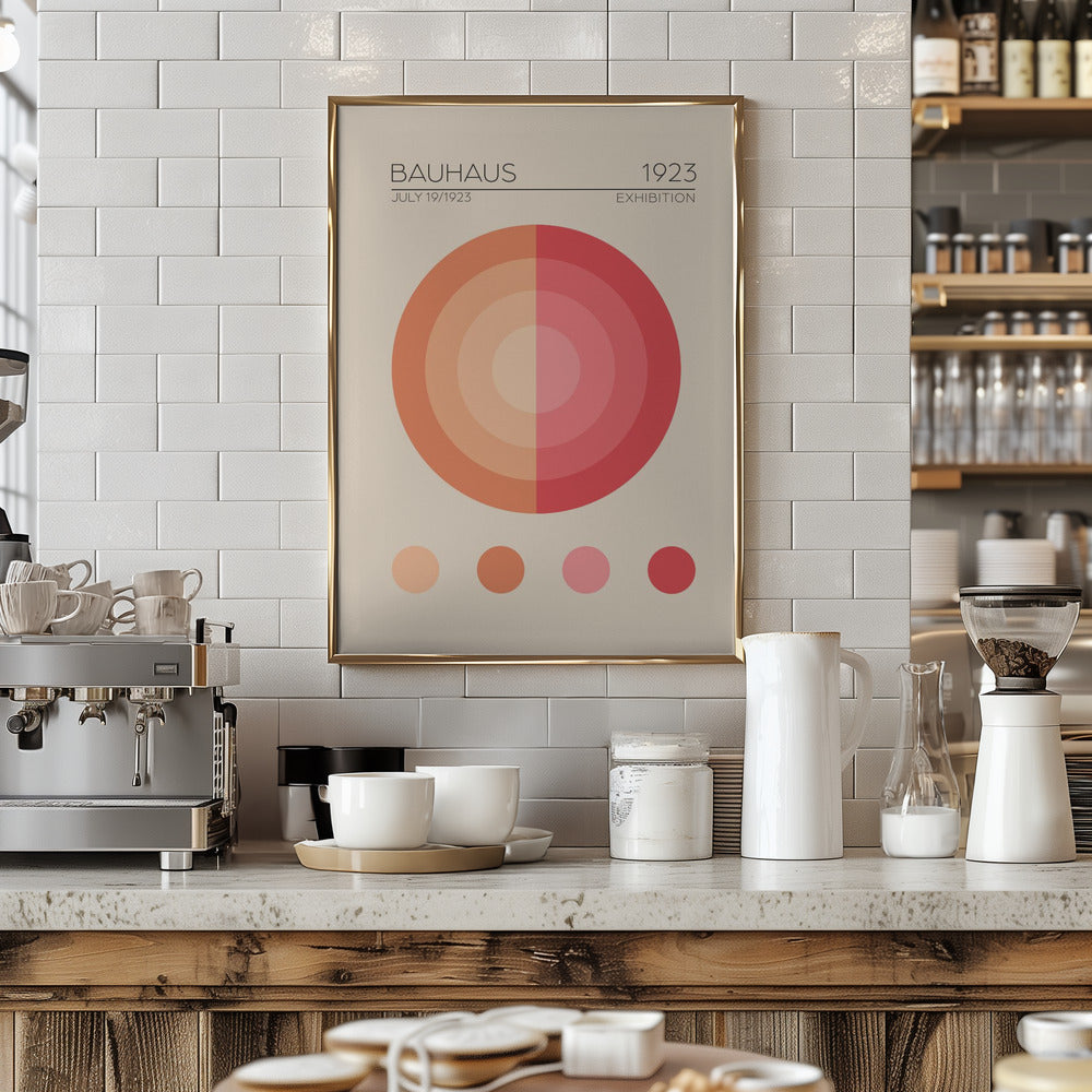 Bauhaus Pembe Daire Poster